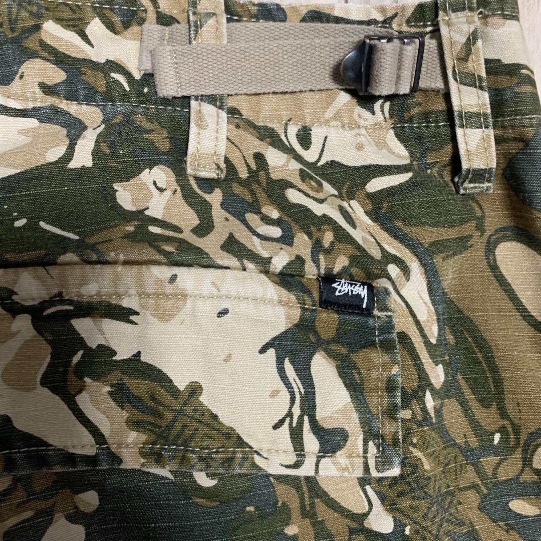 ステューシー リキッド マーブルカモ カーゴパンツ 迷彩