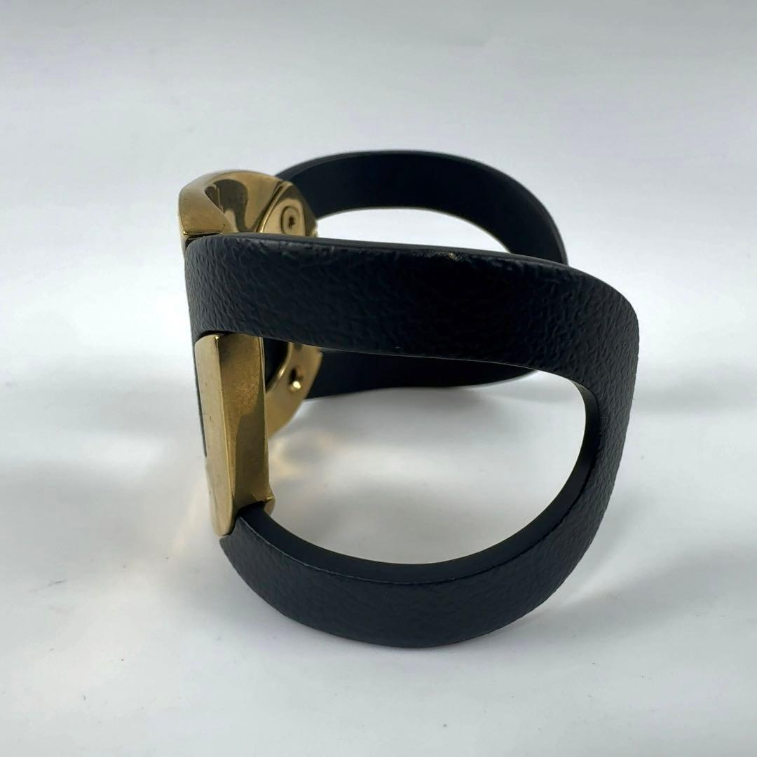 【美品】TOD'S ケイト ブラック ゴールド バングル レディース