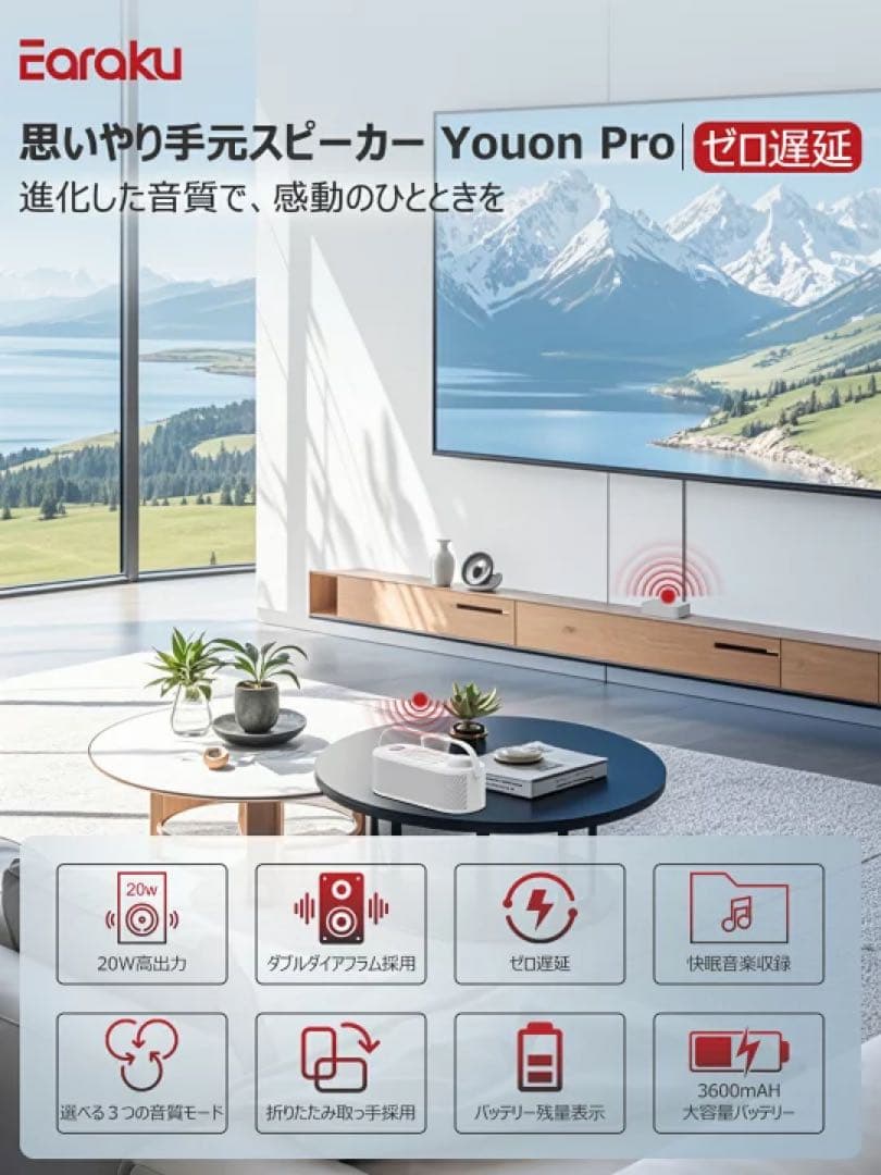 思いやり手元スピーカープロ ゼロ遅延 手元スピーカーテレビ用20W出力