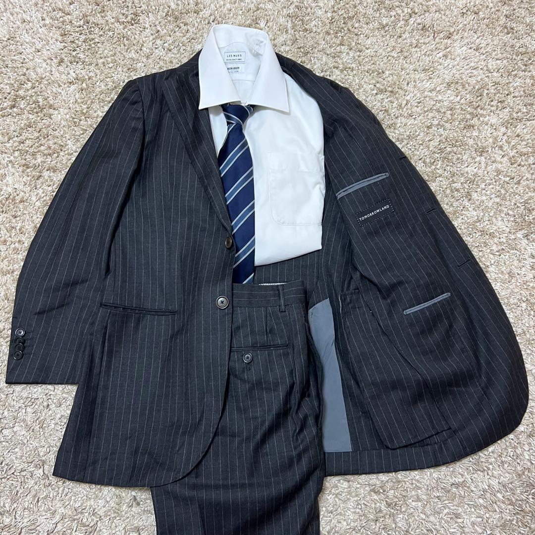 【美品】トゥモローランド × ロロピアーナ ブラック 44セットアップ メリノ