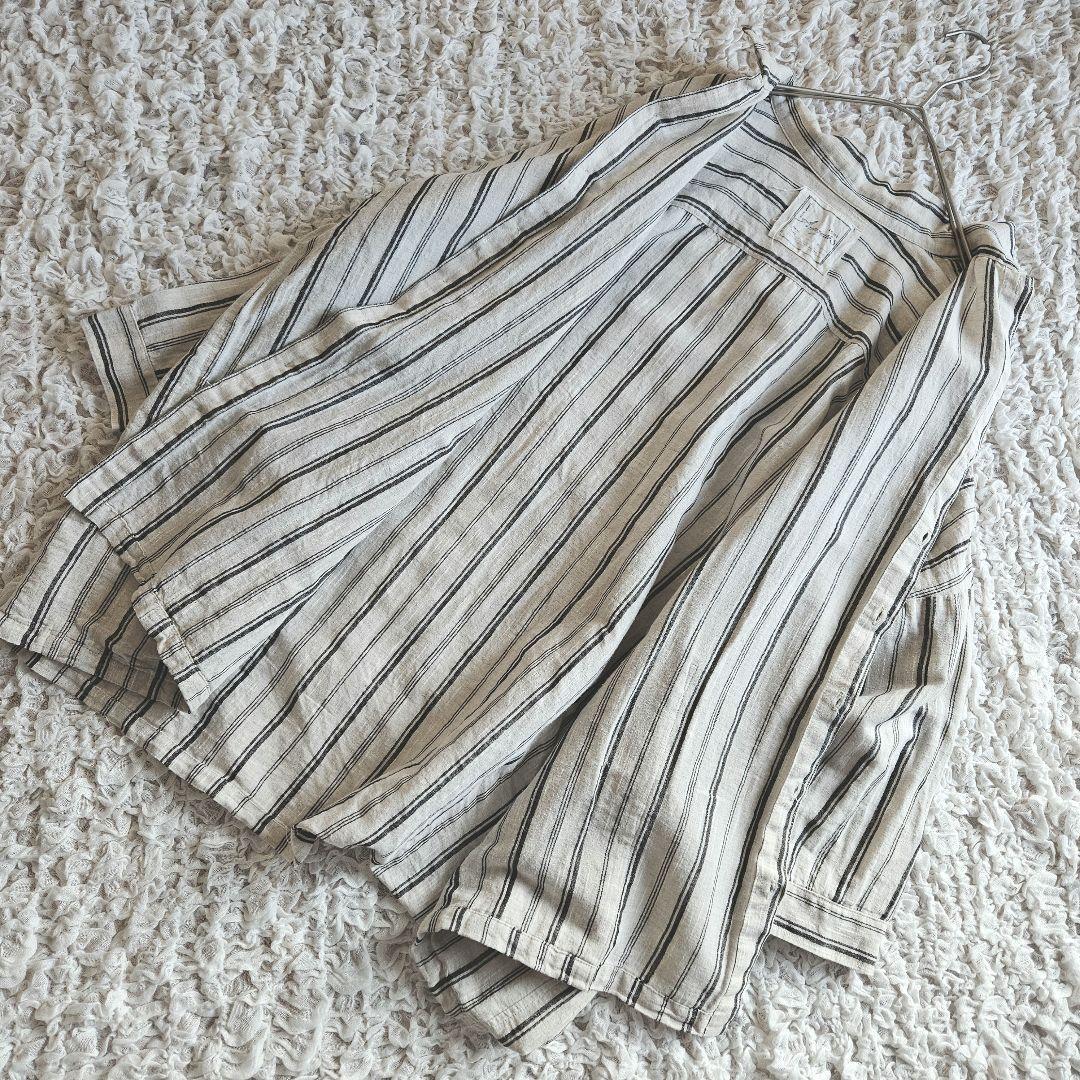 ICHI Antiquitès コットンリネン ワイドシャツチュニック