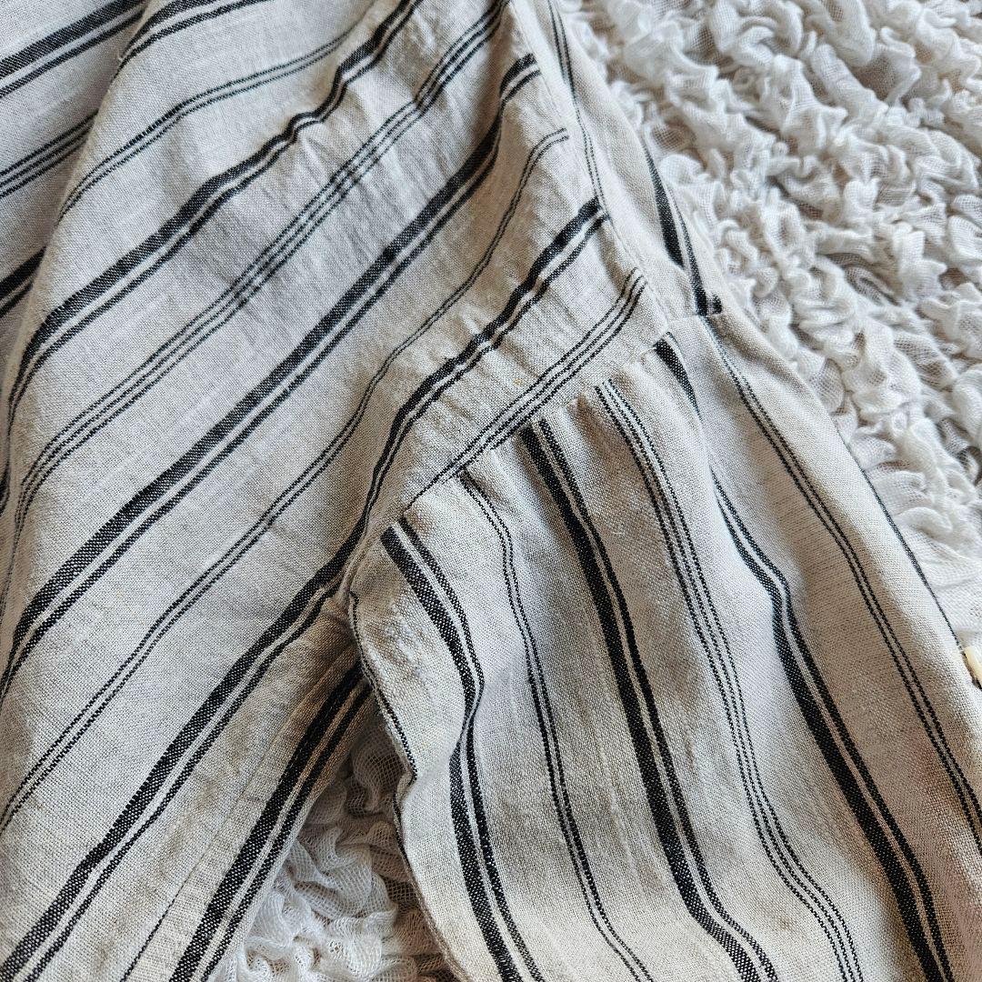 ICHI Antiquitès コットンリネン ワイドシャツチュニック