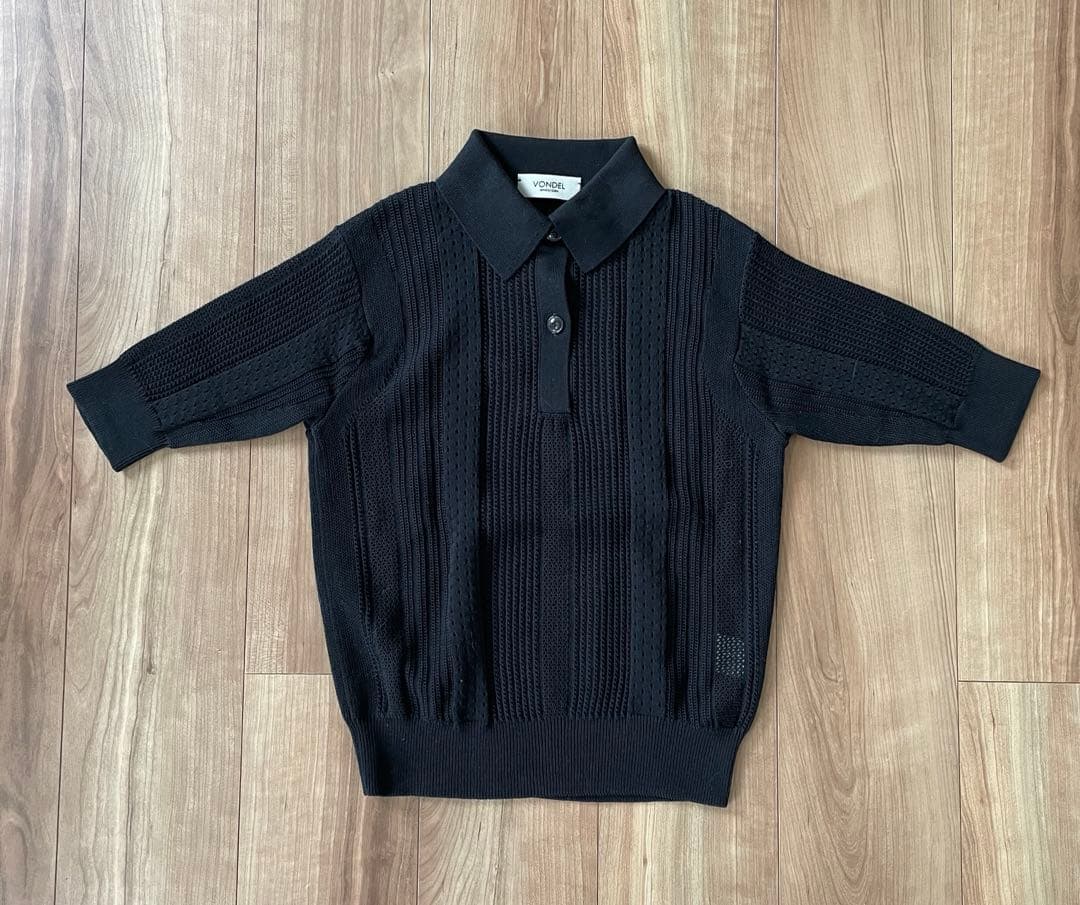 本日タイムSALE✨VONDEL（フォンデル）鍵編みポロニット