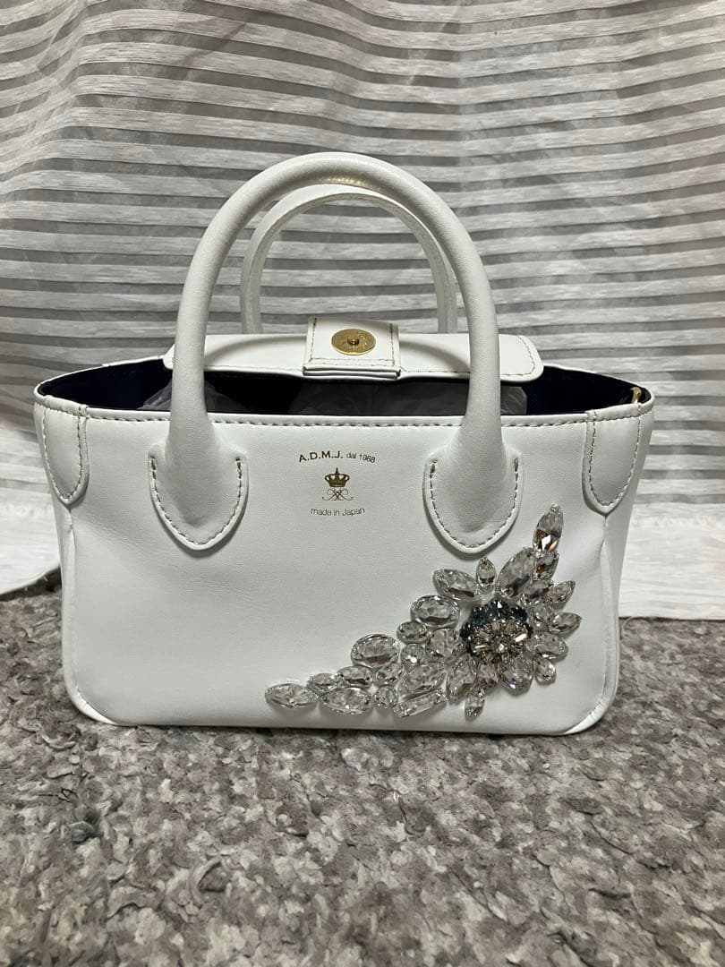 ADMJ スワロフスキー マイクロミニトートバッグ