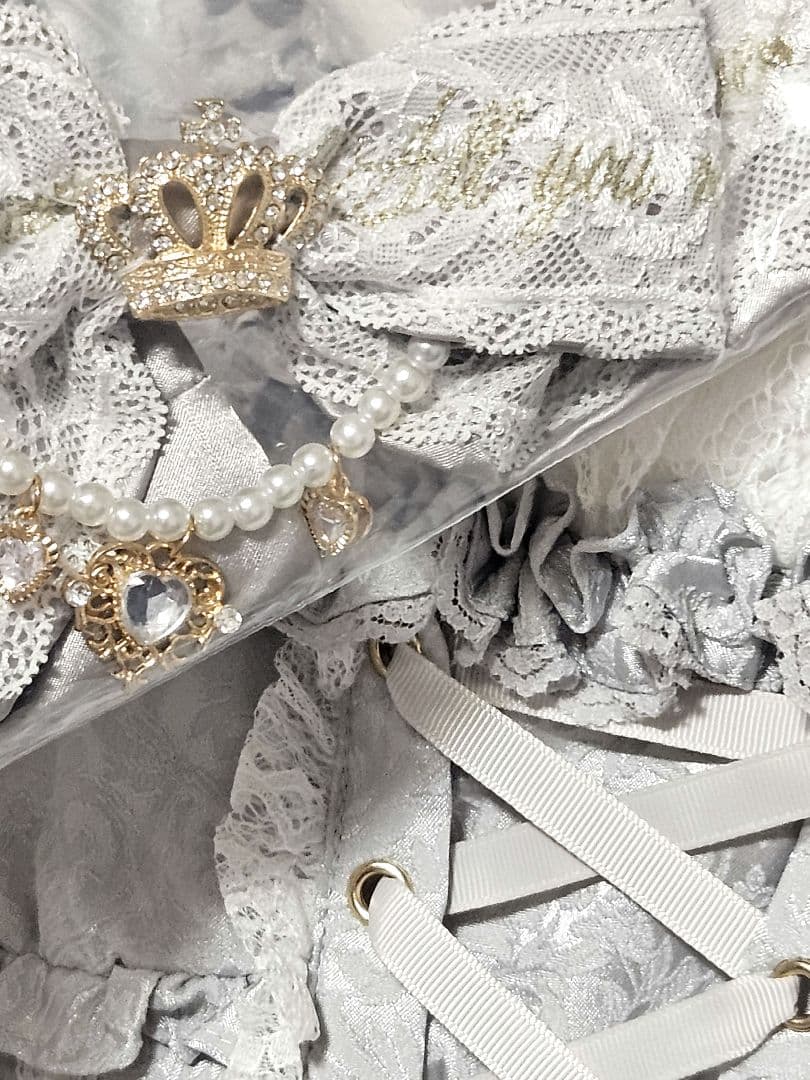 LIZLISA ジャガードフリルセットアップブルー