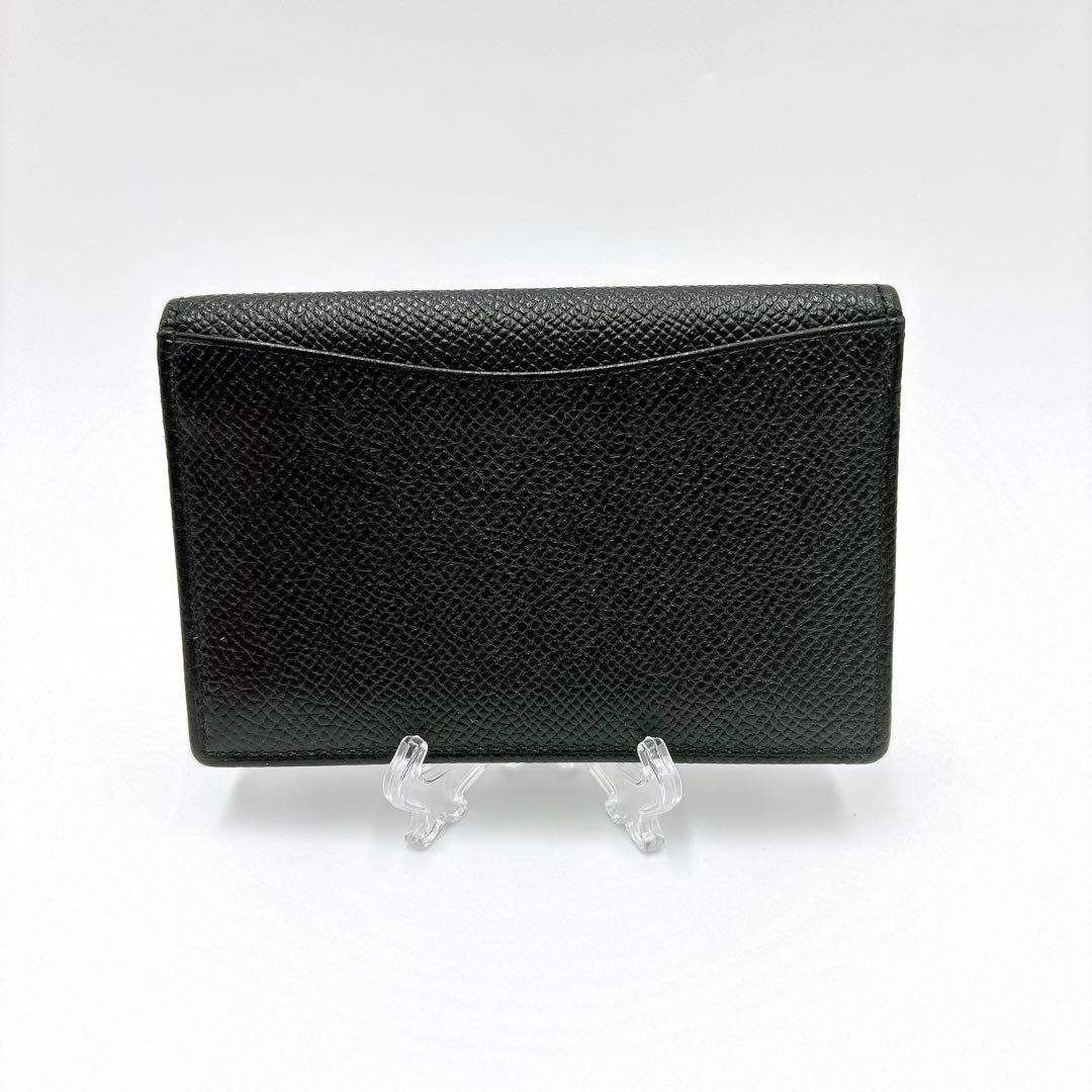極美品 ＊ BVLGARI ブルガリ 型押しロゴ レザー 名刺入れ ブラック