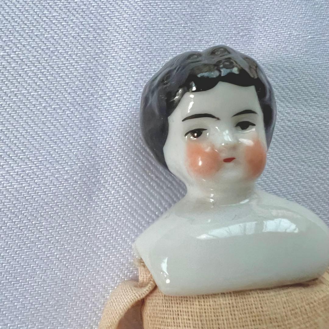 限定価格！チャイナヘッドドール　ドイツ　アンティーク　レース　20センチ