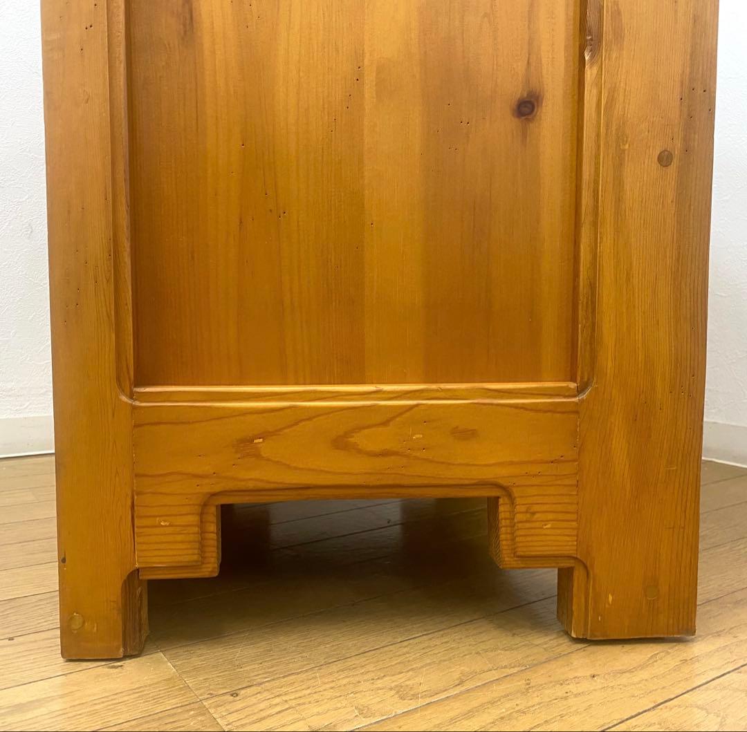 アンティーク カントリー パイン無垢材 チェスト サイドテーブル コンソール