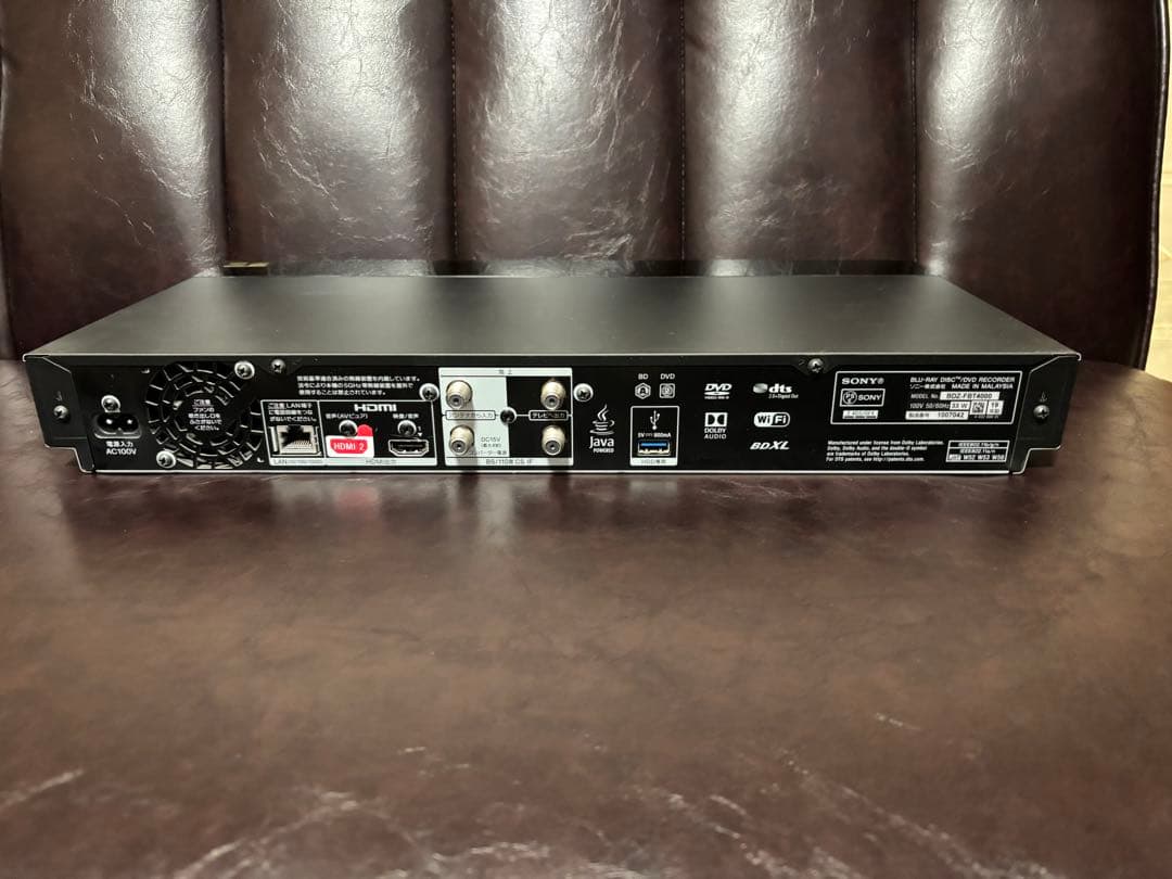 SONY 4K対応ブルーレイレコーダー　BDZ-FBT4000