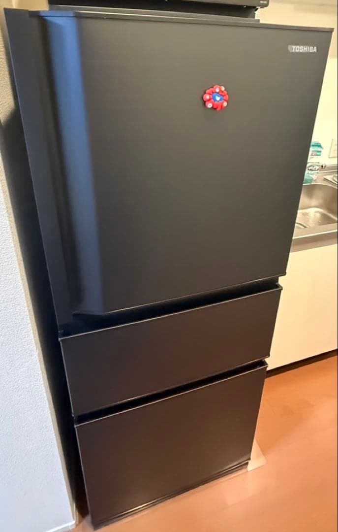 TOSHIBA 3ドア冷蔵庫 ブラック