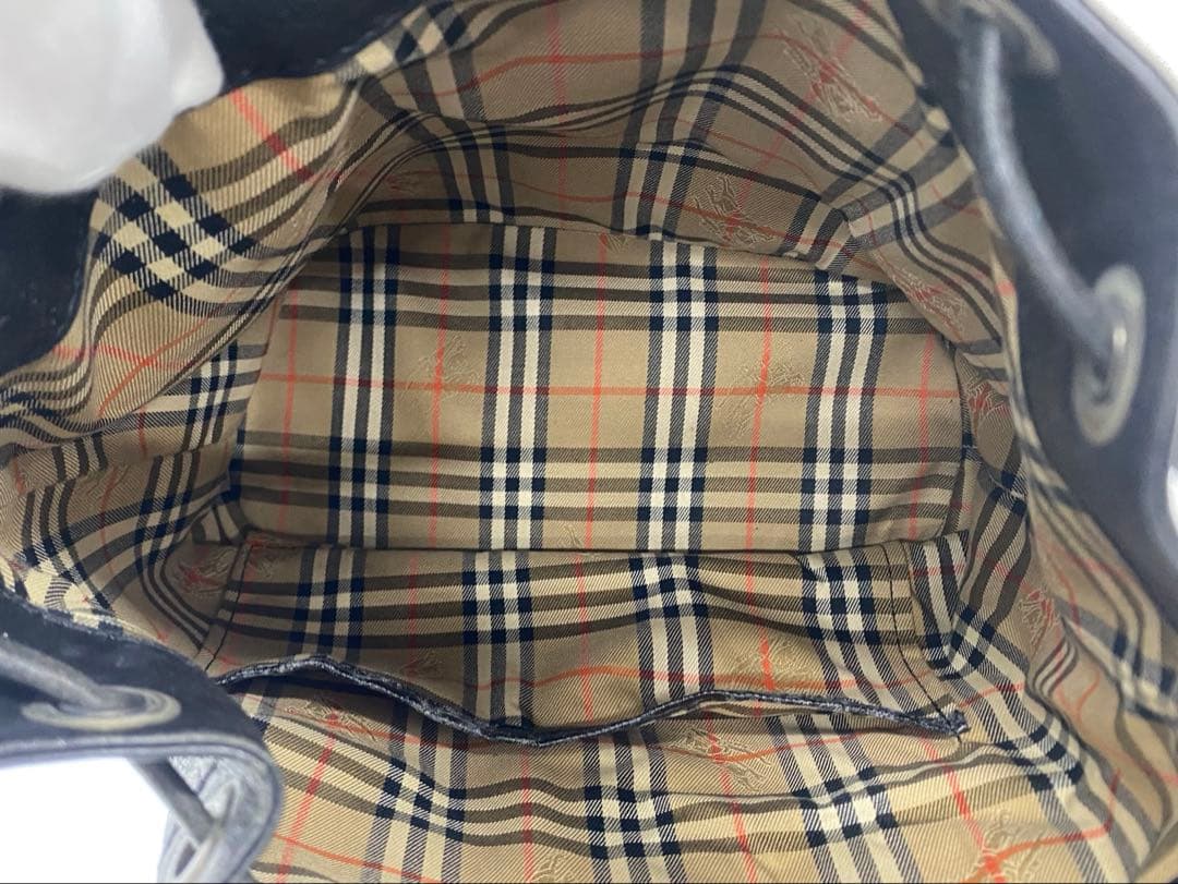 BURBERRY バーバリー 巾着バッグ ショルダーバッグ ブラック 箱付き