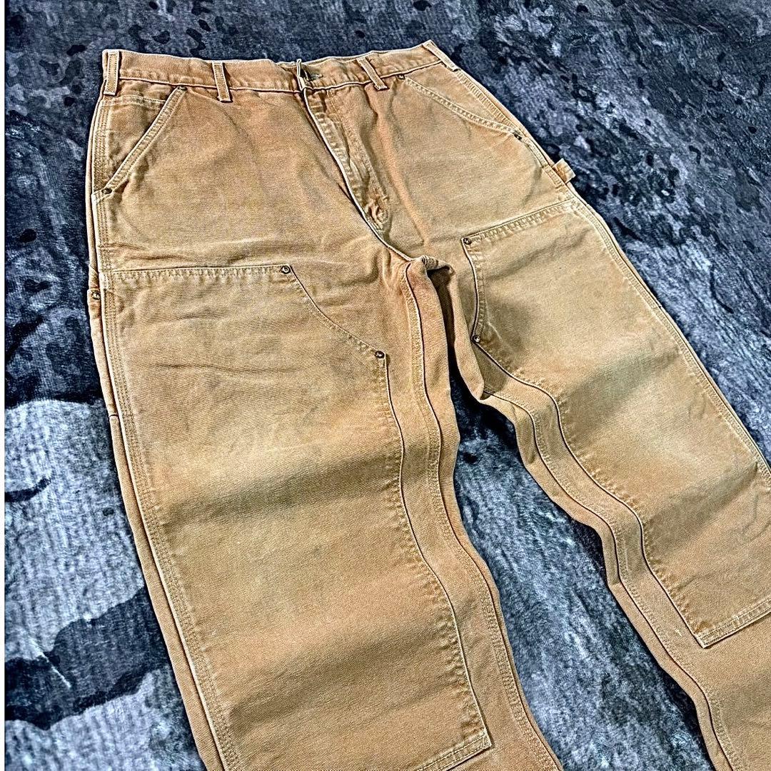 USA製 36×32 Carhartt 金ボタン YKKチャック 人気カラー