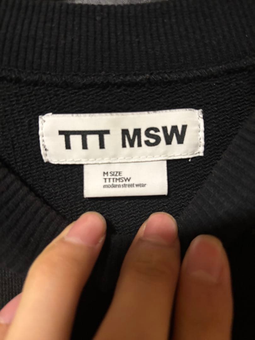 ttt_msw ブラック ロゴ スウェット　Mサイズ
