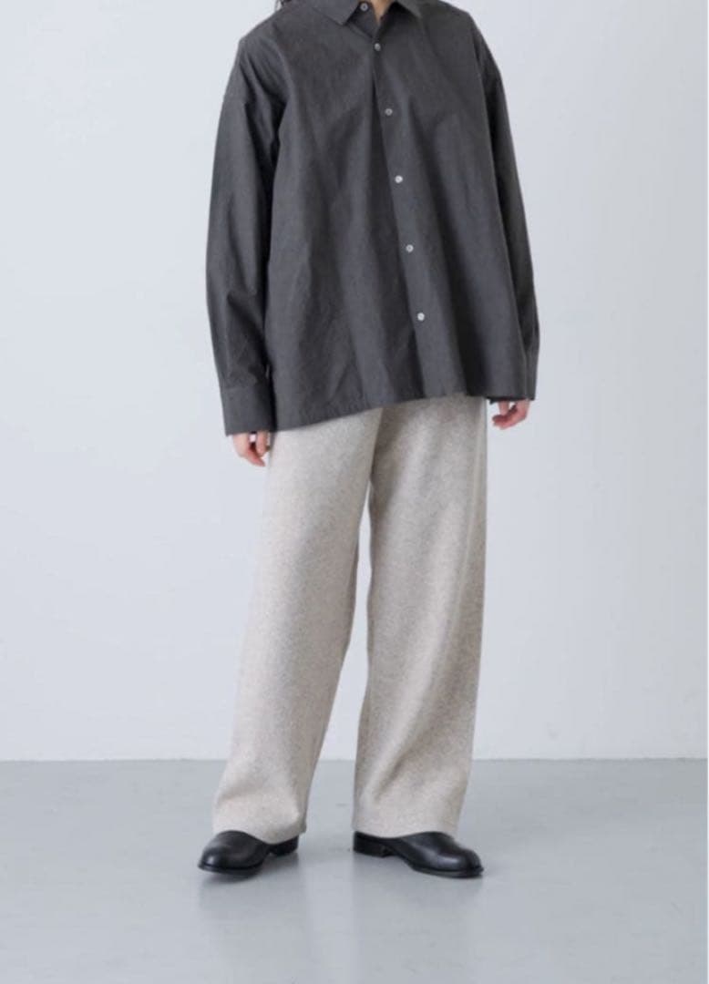 かぐれ　ダブルフェイスイージーパンツ オーミール