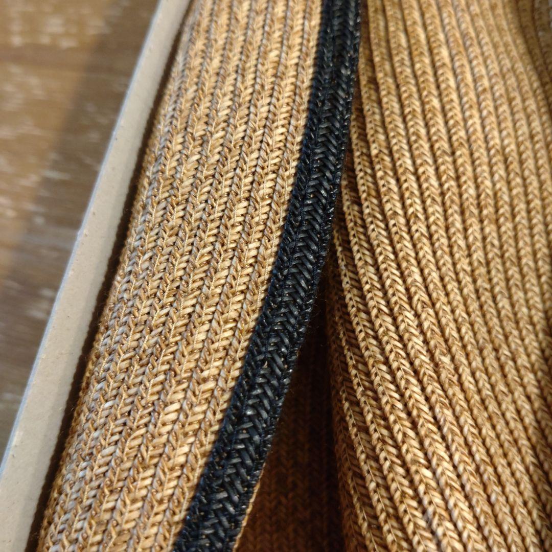 箱なしでおくります。mature ha. リボン付き麦わら帽子