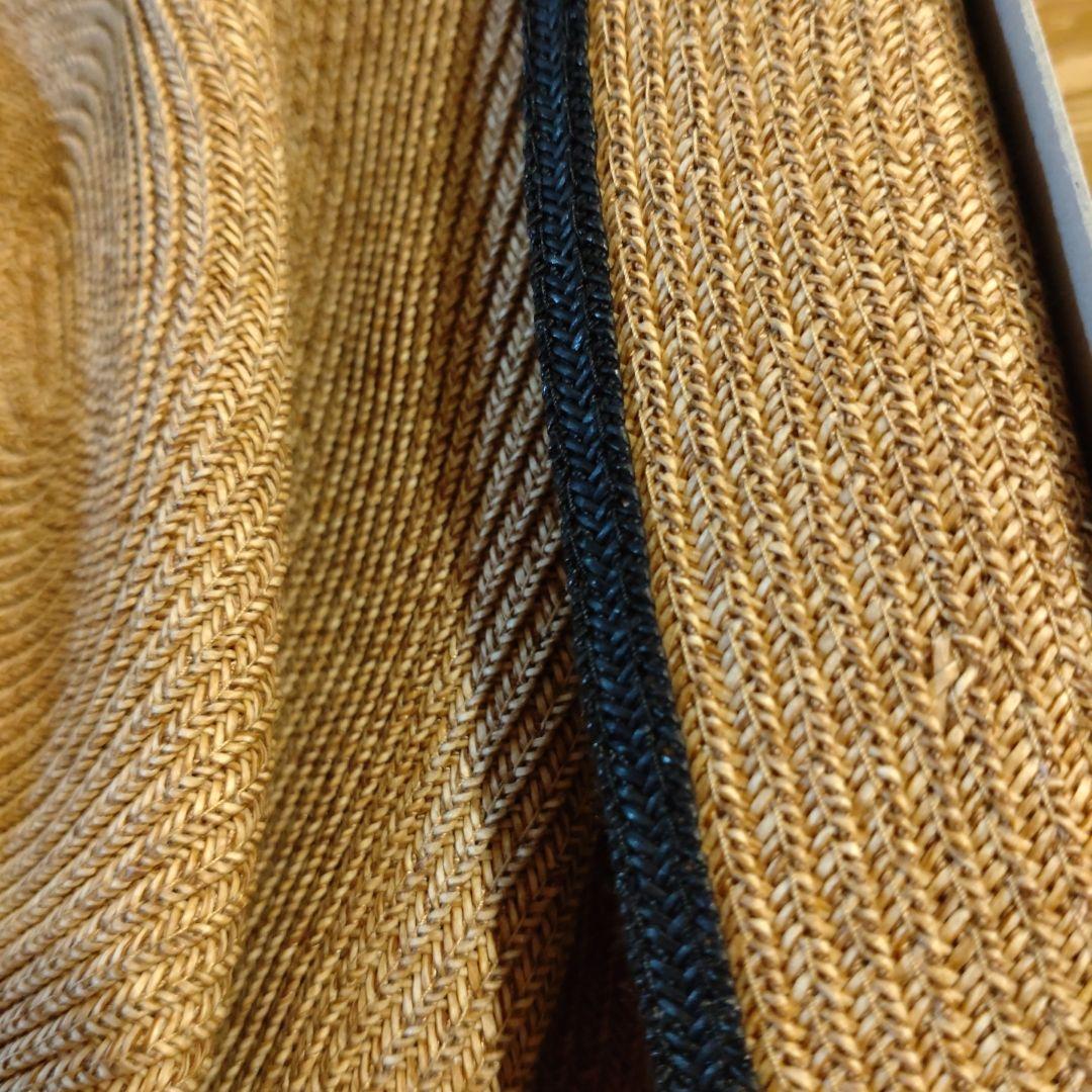 箱なしでおくります。mature ha. リボン付き麦わら帽子