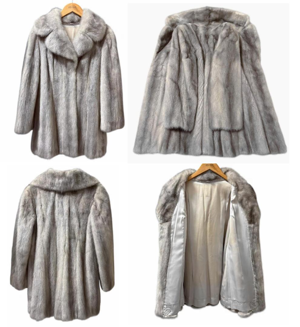 8点】毛皮　MINIK FUR　コート　リアルファー　フォックス　ミンク