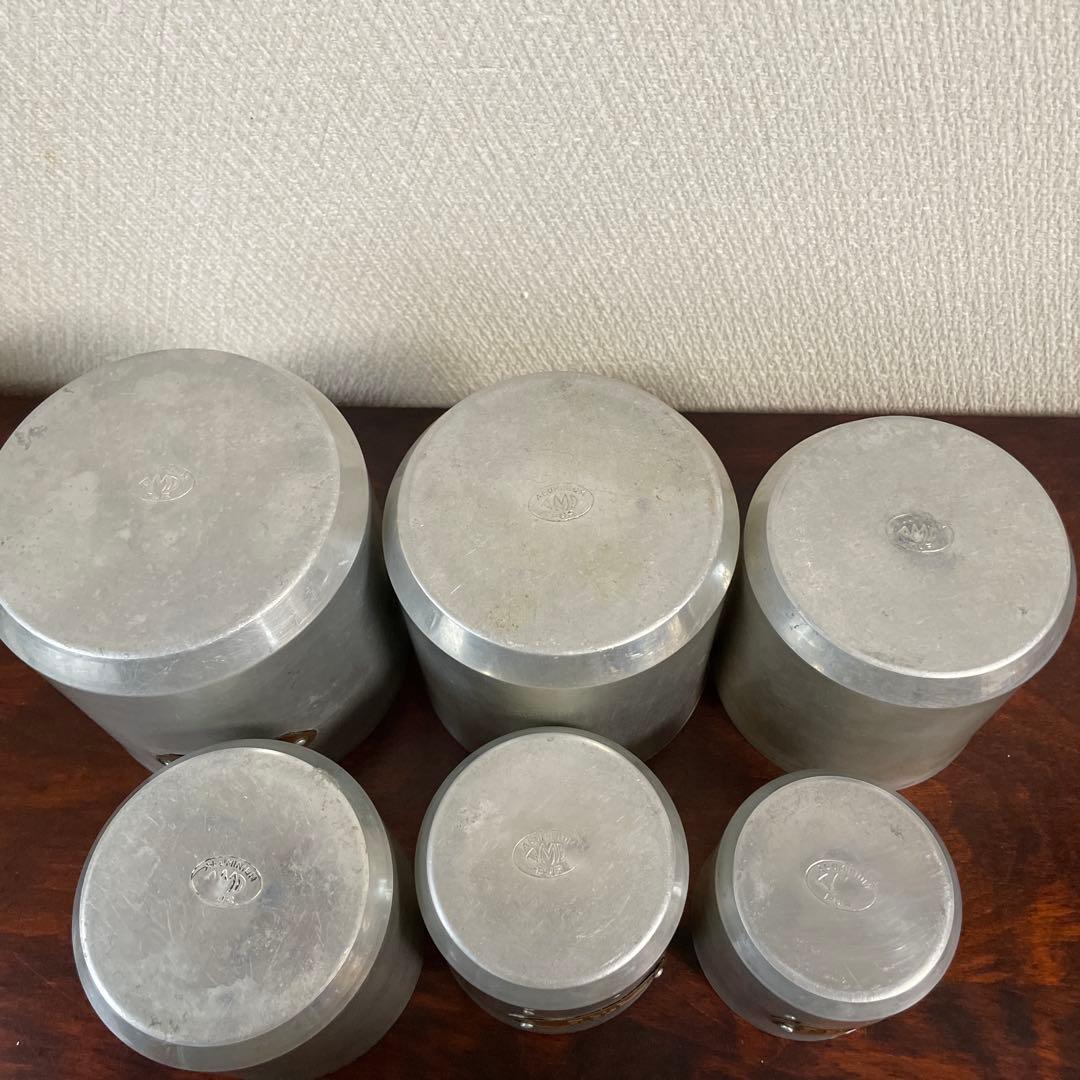 アンティーク　アルミキャニスター　６個セット