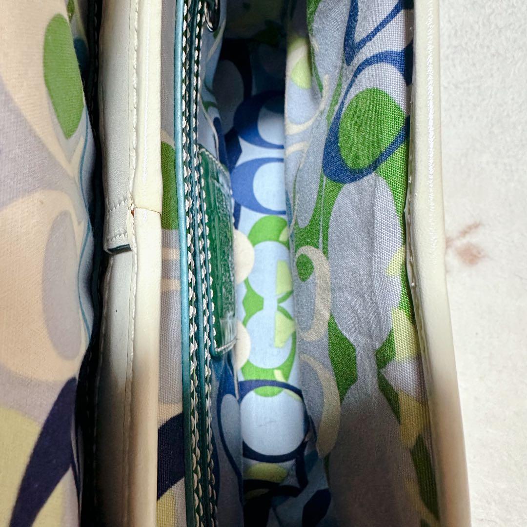 COACH コーチ かごバッグ ソーホー シグネチャー ストロー オールド