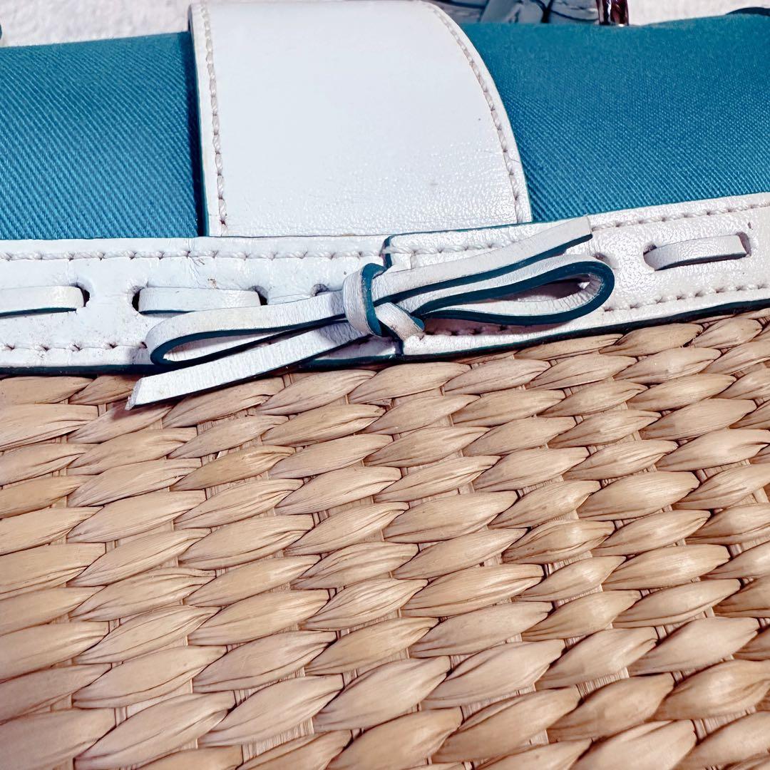 COACH コーチ かごバッグ ソーホー シグネチャー ストロー オールド