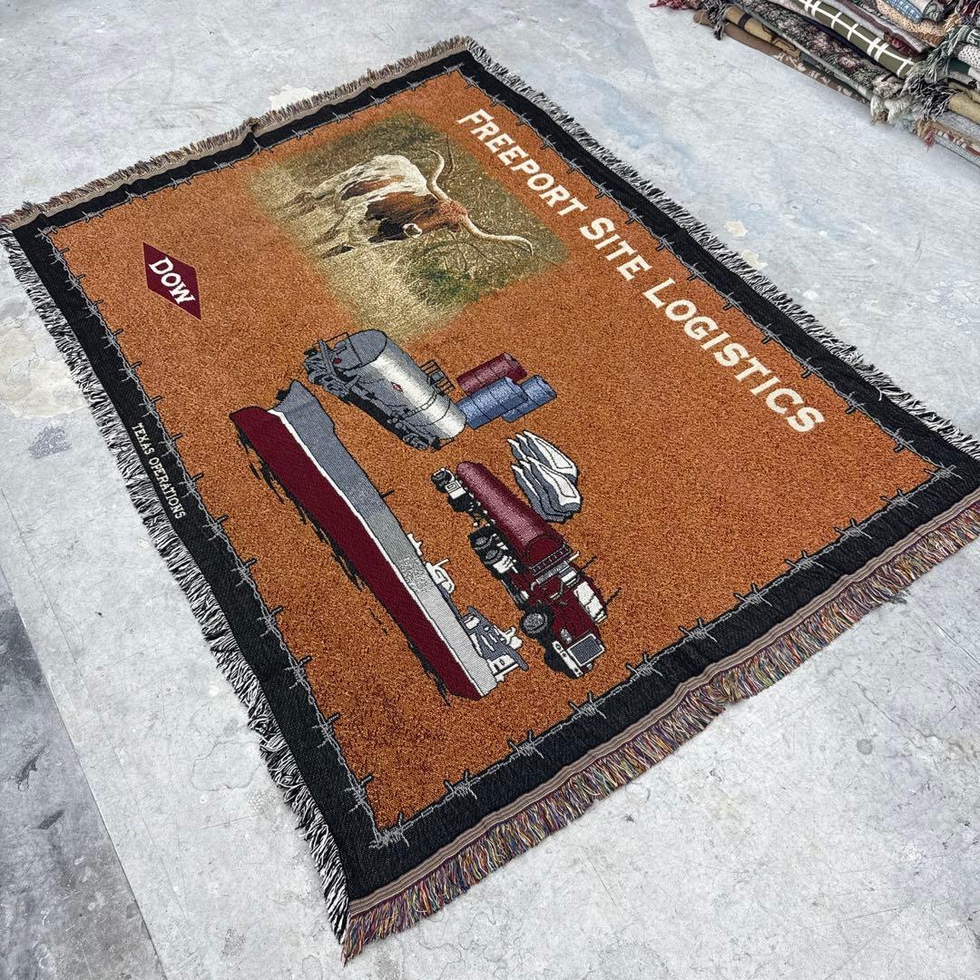 テキサス　企業系　マルチカバー　ソファーカバー　ヴィンテージラグ　131x188