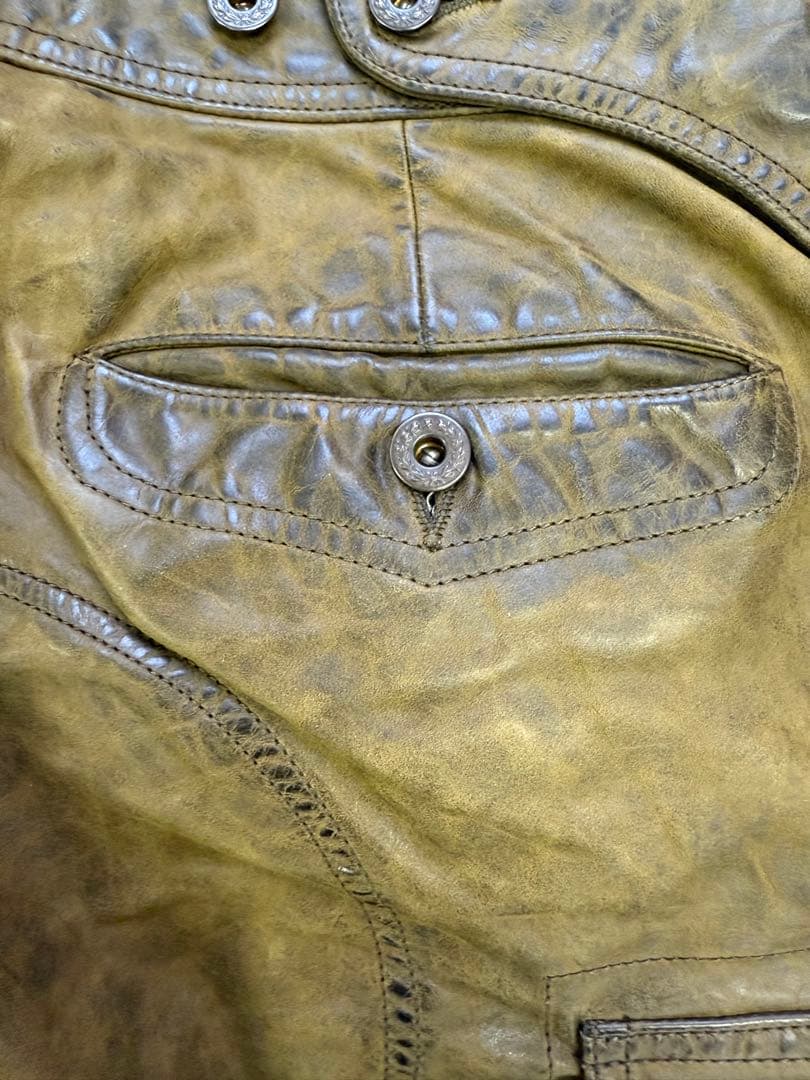 RRL ダブルアールエル レザーカーゴパンツ レディース