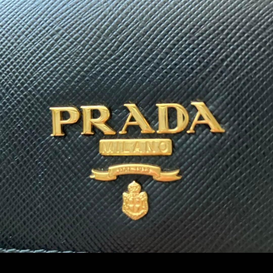 PRADA サフィアーノメタル 名刺入れ ブラック