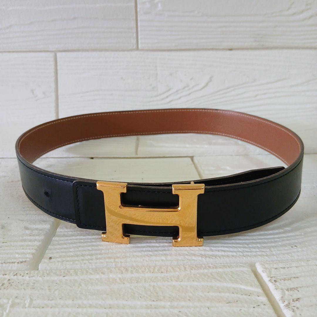 エルメス ベルト コンスタンス Hロゴ 刻印 レザー s1