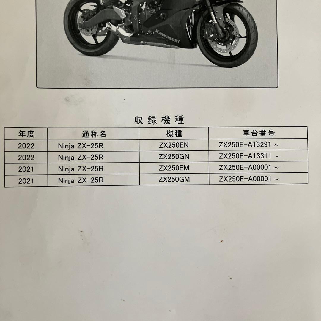カワサキ Ninja ZX-25R サービスマニュアル