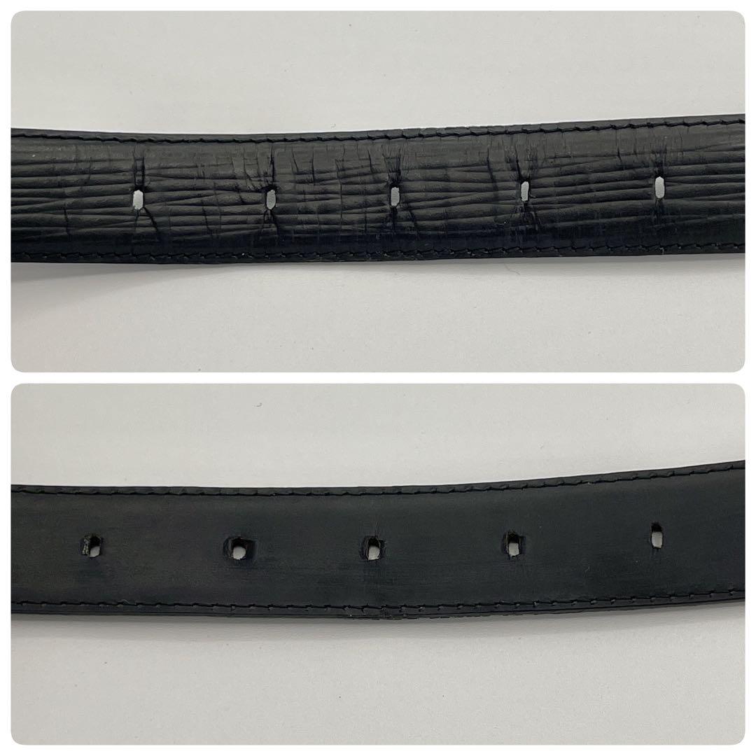 ルイヴィトン サンチュール レザーべルト ゴールドバックル　ブラック　110