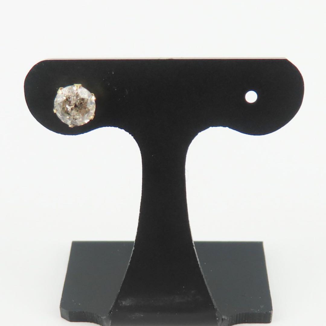 b*s様 K18YG ブラウンダイヤモンド0.55ct 片耳ピアス　一粒ピアス