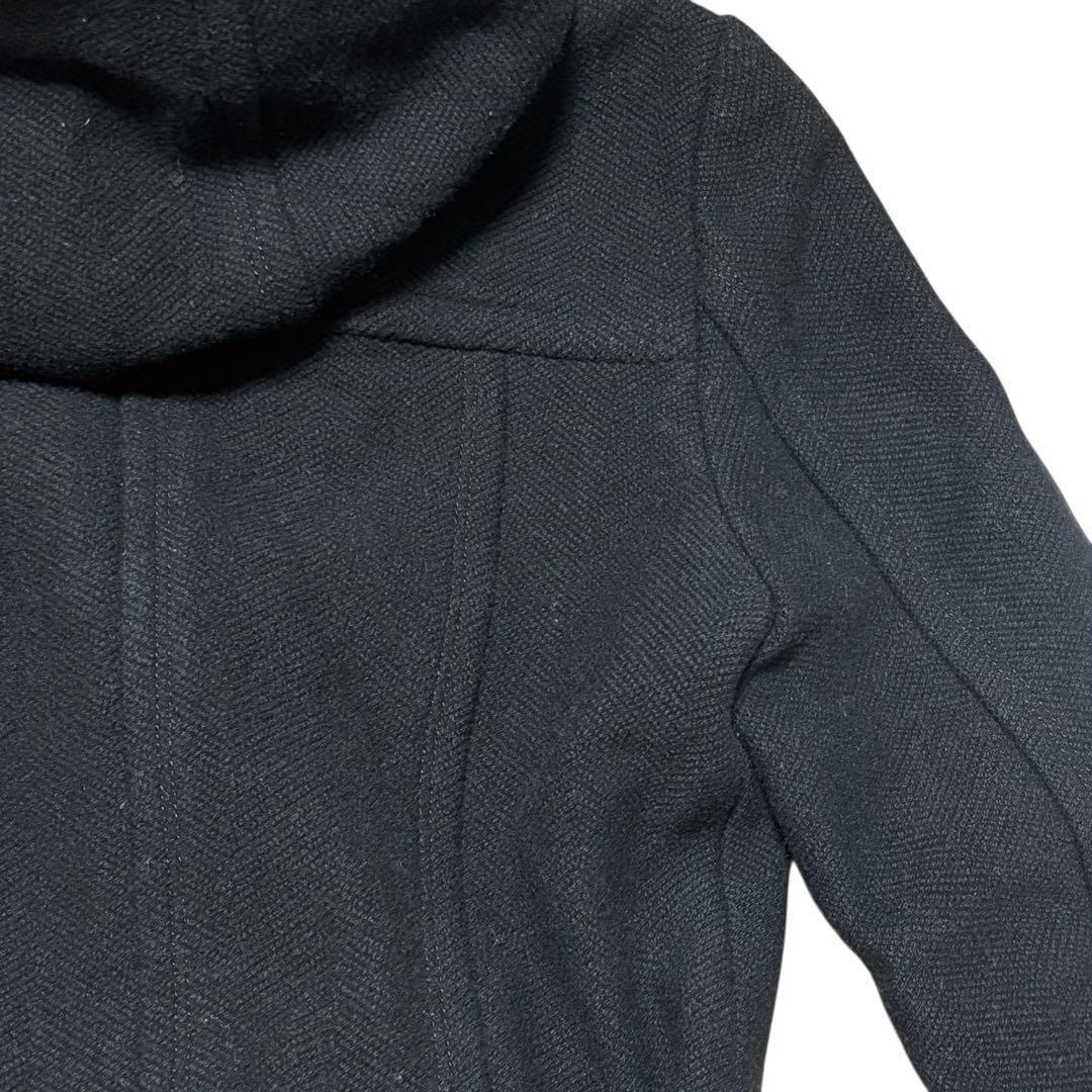 BURBERRY BLUE LABEL　ラビットファー ウールコート フード