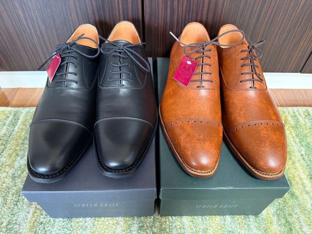 【未使用品】スコッチグレイン 革靴2足（黒、茶）