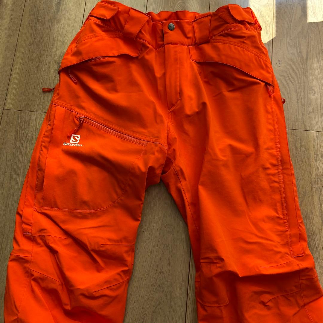 Salomon オレンジ フード付きスキーウェア M