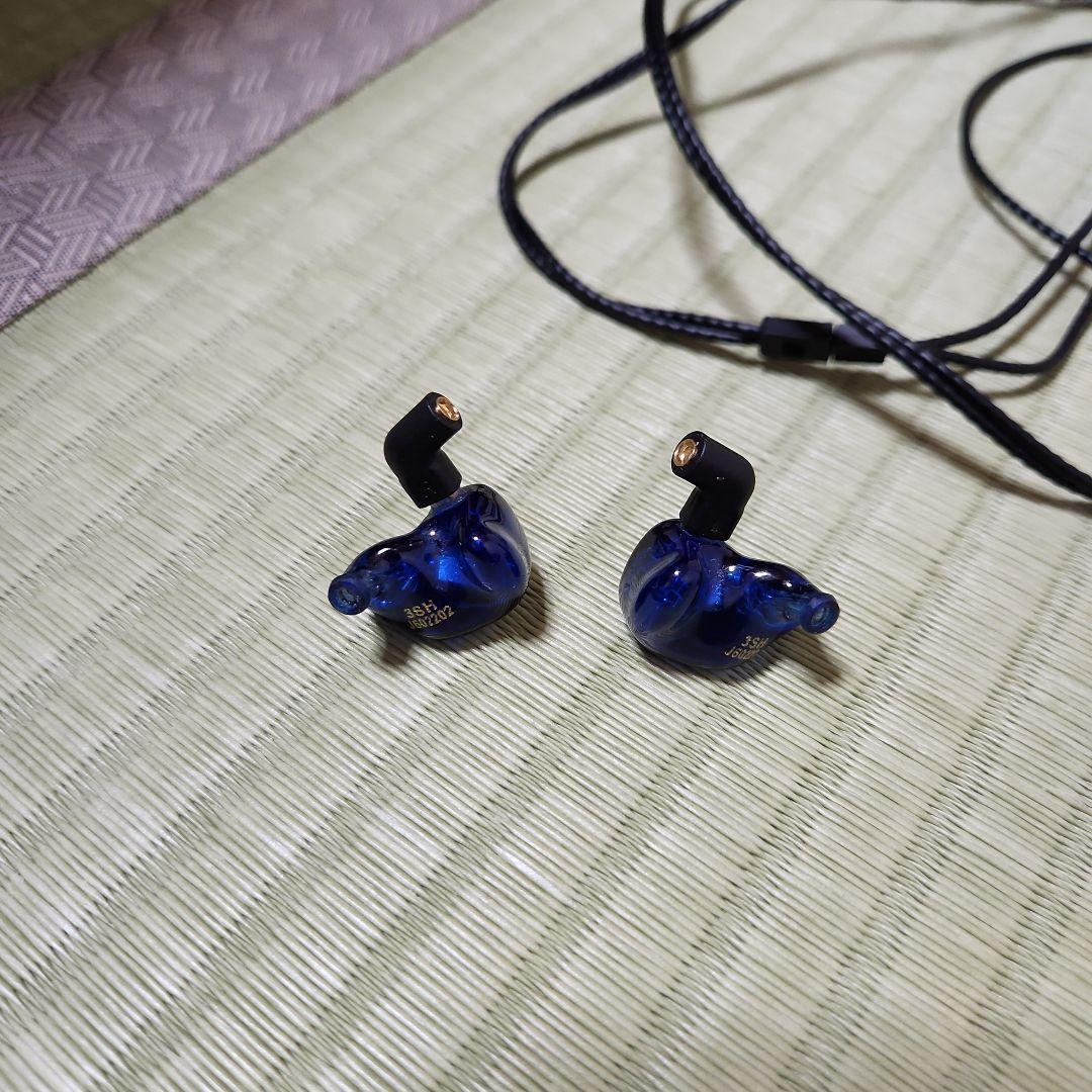 qdc 3sh リケーブル可能イヤホン 青　有線イヤホン