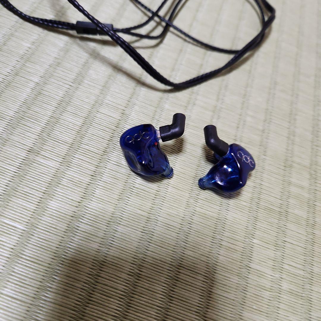 qdc 3sh リケーブル可能イヤホン 青　有線イヤホン