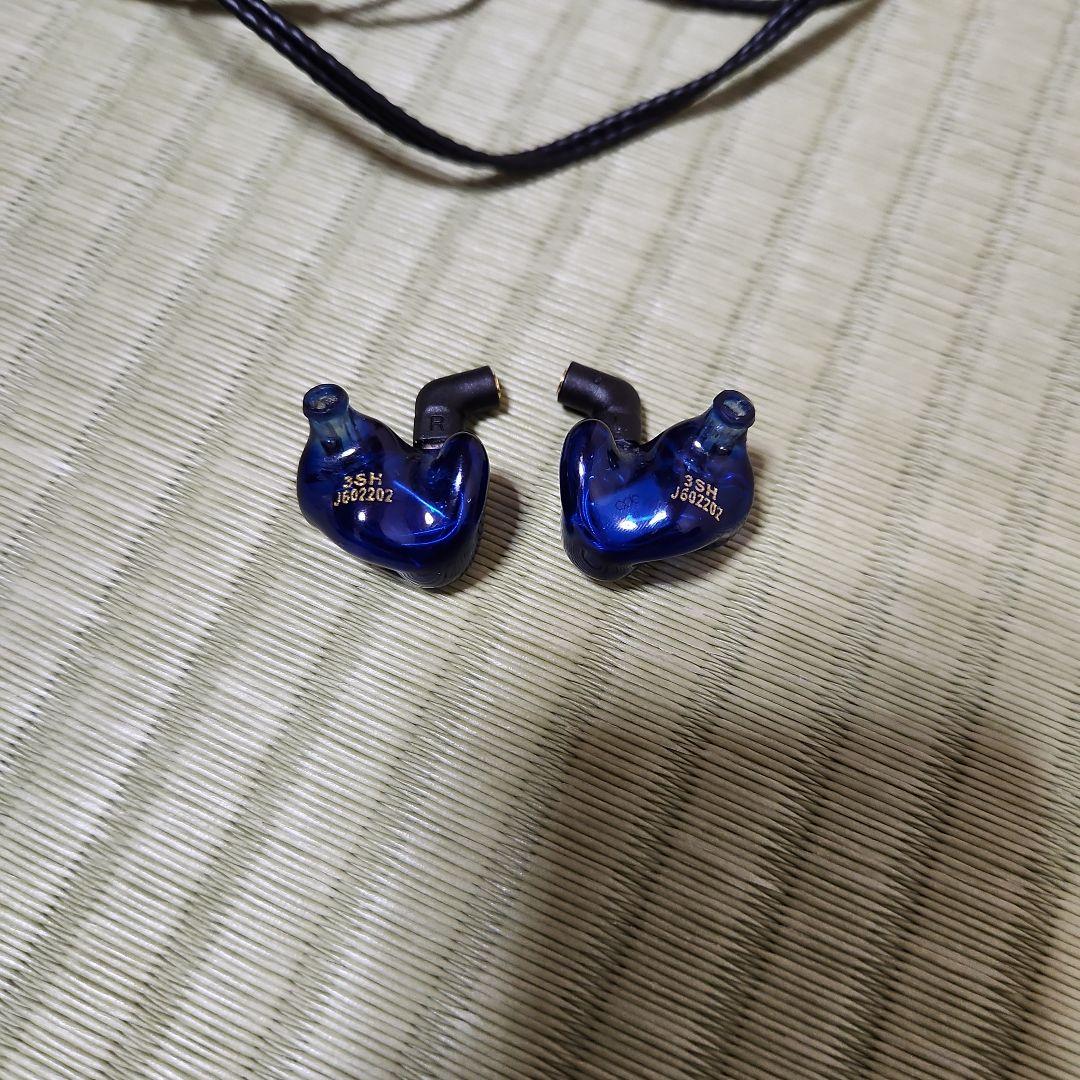 qdc 3sh リケーブル可能イヤホン 青　有線イヤホン