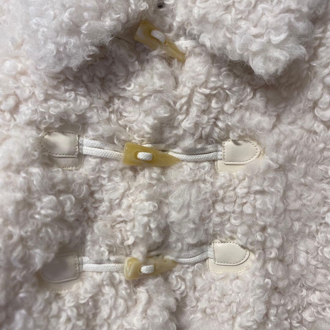 ジャケット・アウター muguet duffle short fur coat ivory