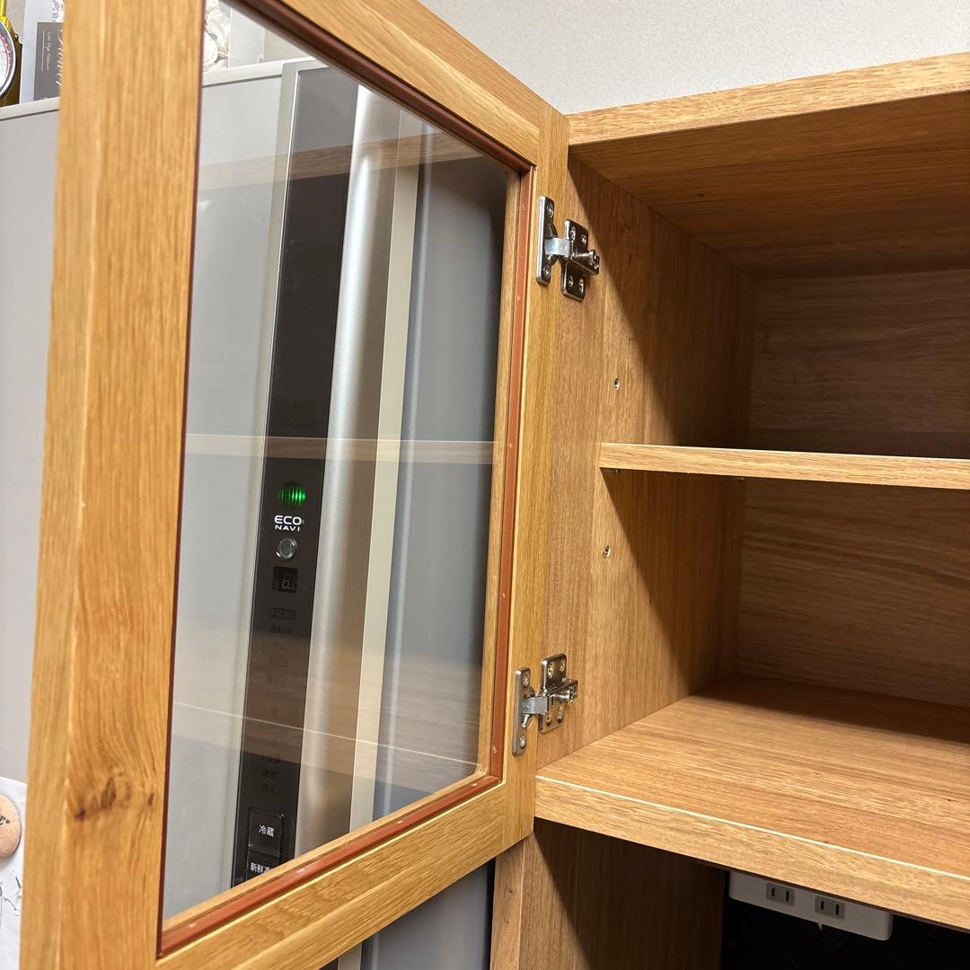 オーク材 ウレタン塗装 キッチンボード キッチン収納 食器棚
