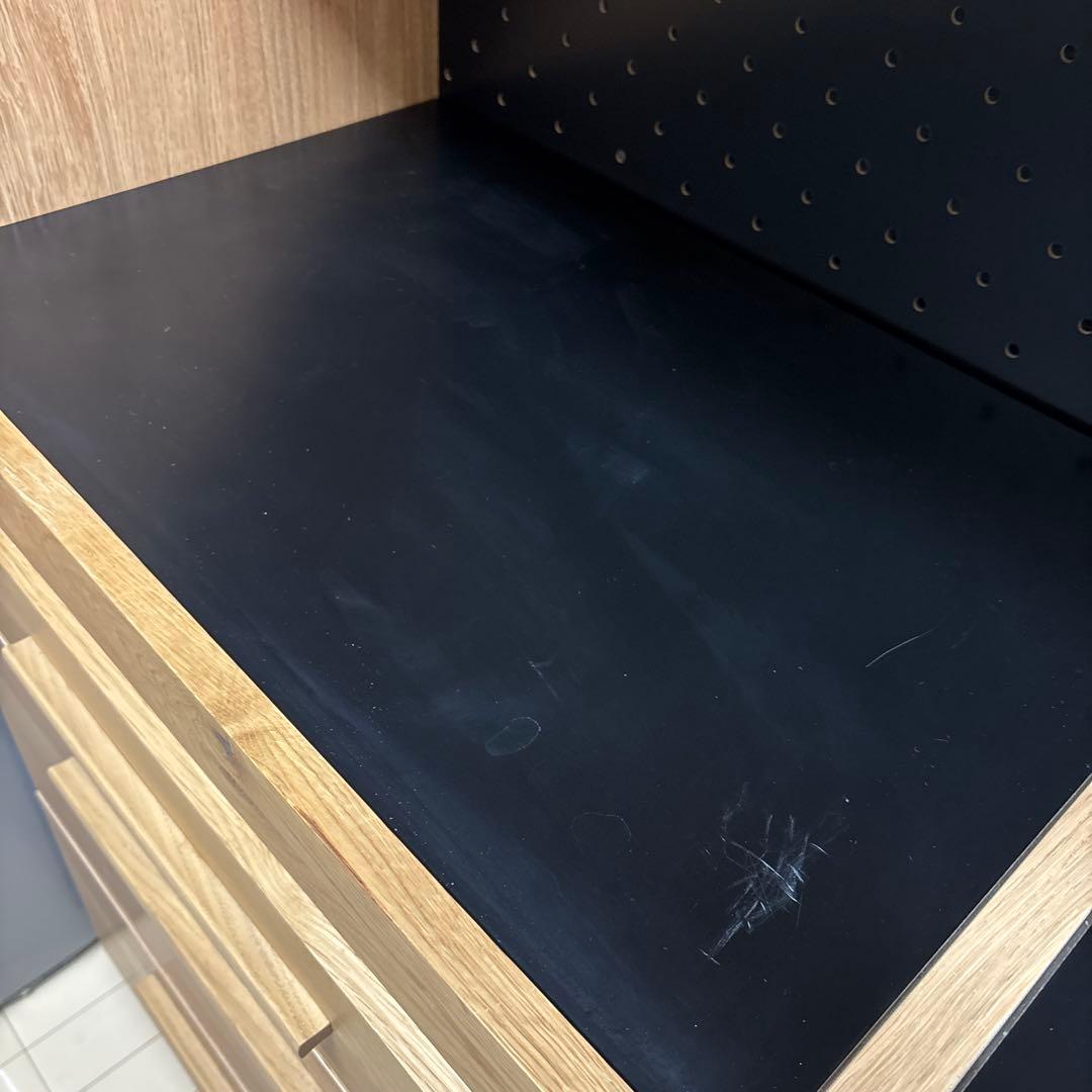 オーク材 ウレタン塗装 キッチンボード キッチン収納 食器棚