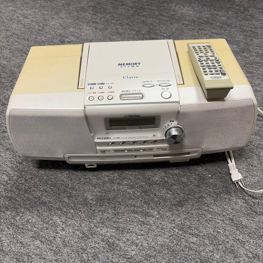 Victor Clavia CD・MD・カセットデッキ　RD-M2-W