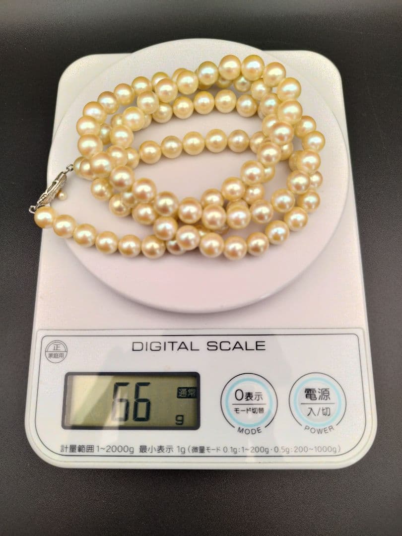 アコヤ本真珠 ロングパールネックレス あこや 照り silver925