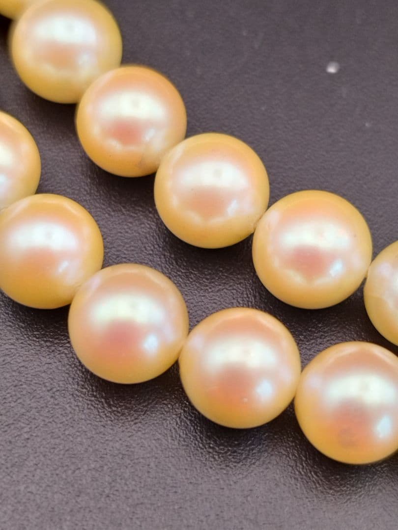 アコヤ本真珠 ロングパールネックレス あこや 照り silver925