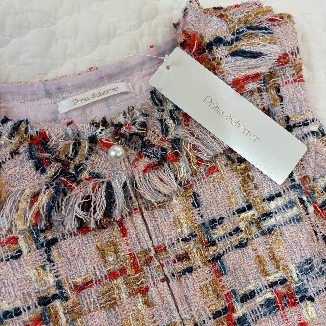 【新品・タグ付】Prima Scherrer ツイード ノースリーブワンピース