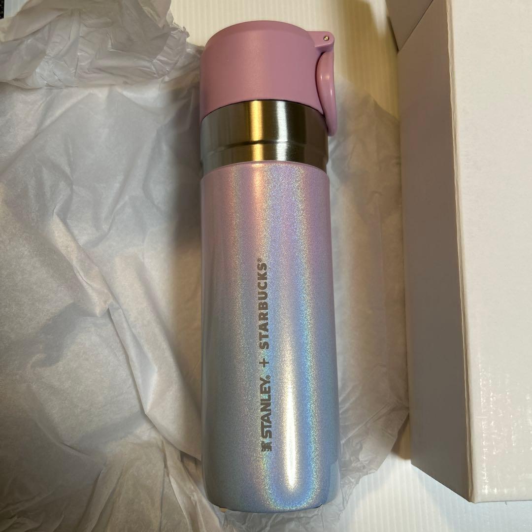 ステンレスボトルSTANLEYグラデーションブルーピンク473ml