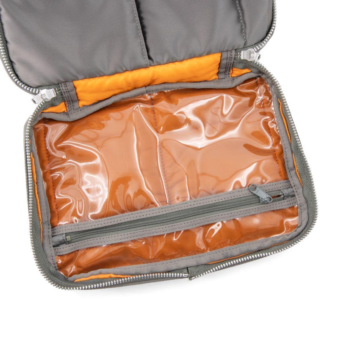 A039【美品】ポーター／タンカー　スリングバッグ　ショルダー　シルバーグレー