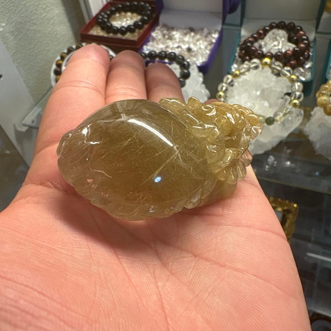 ゴールドルチル　ロングイ　置物　金運　開運