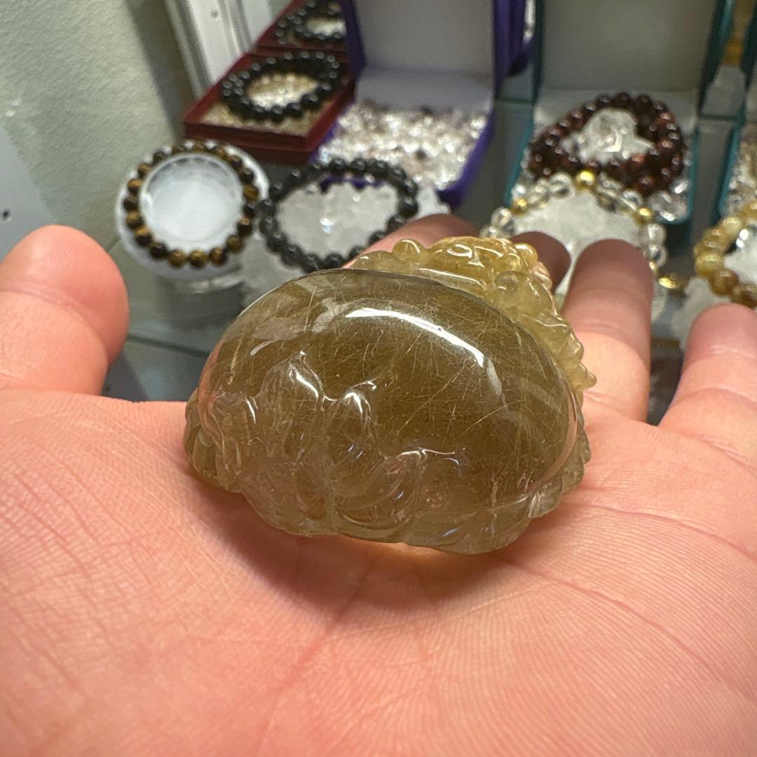 ゴールドルチル　ロングイ　置物　金運　開運