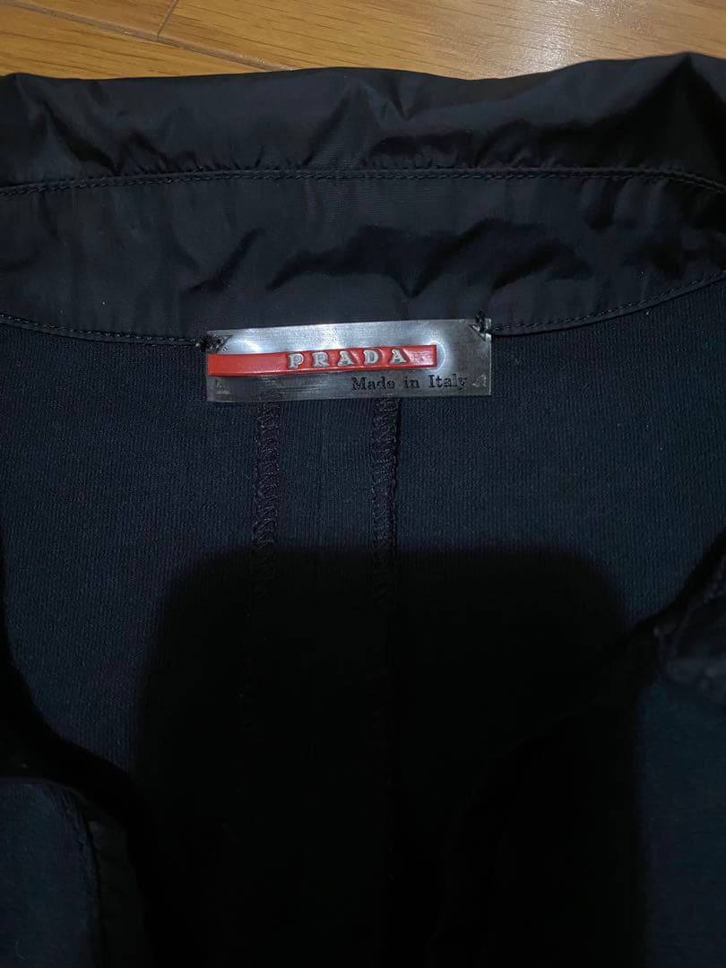 PRADA ブラック 長袖ポロシャツ