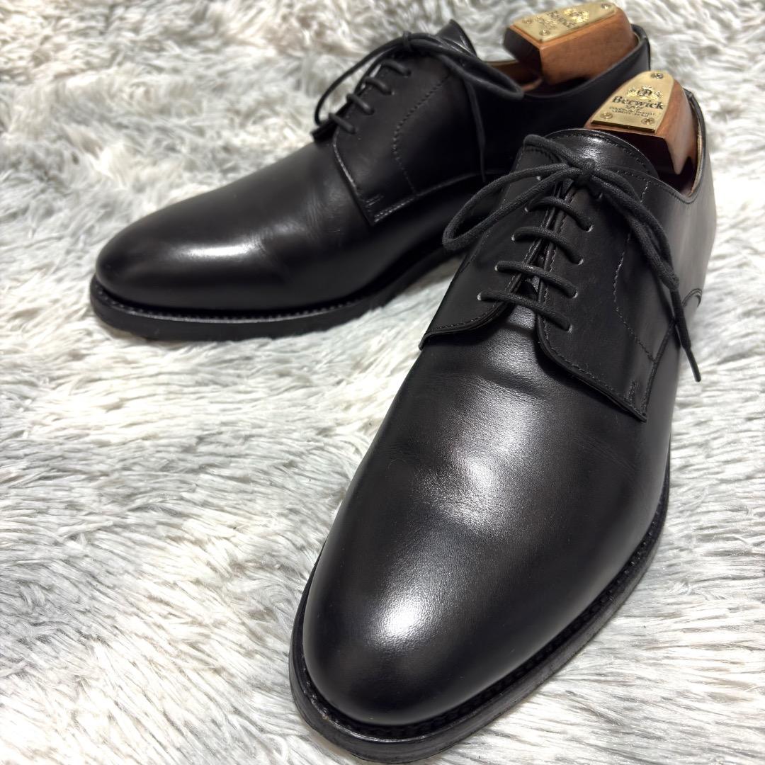 未使用級✨Berwick UK6(25.0cm)　3011 プレーントゥ 黒